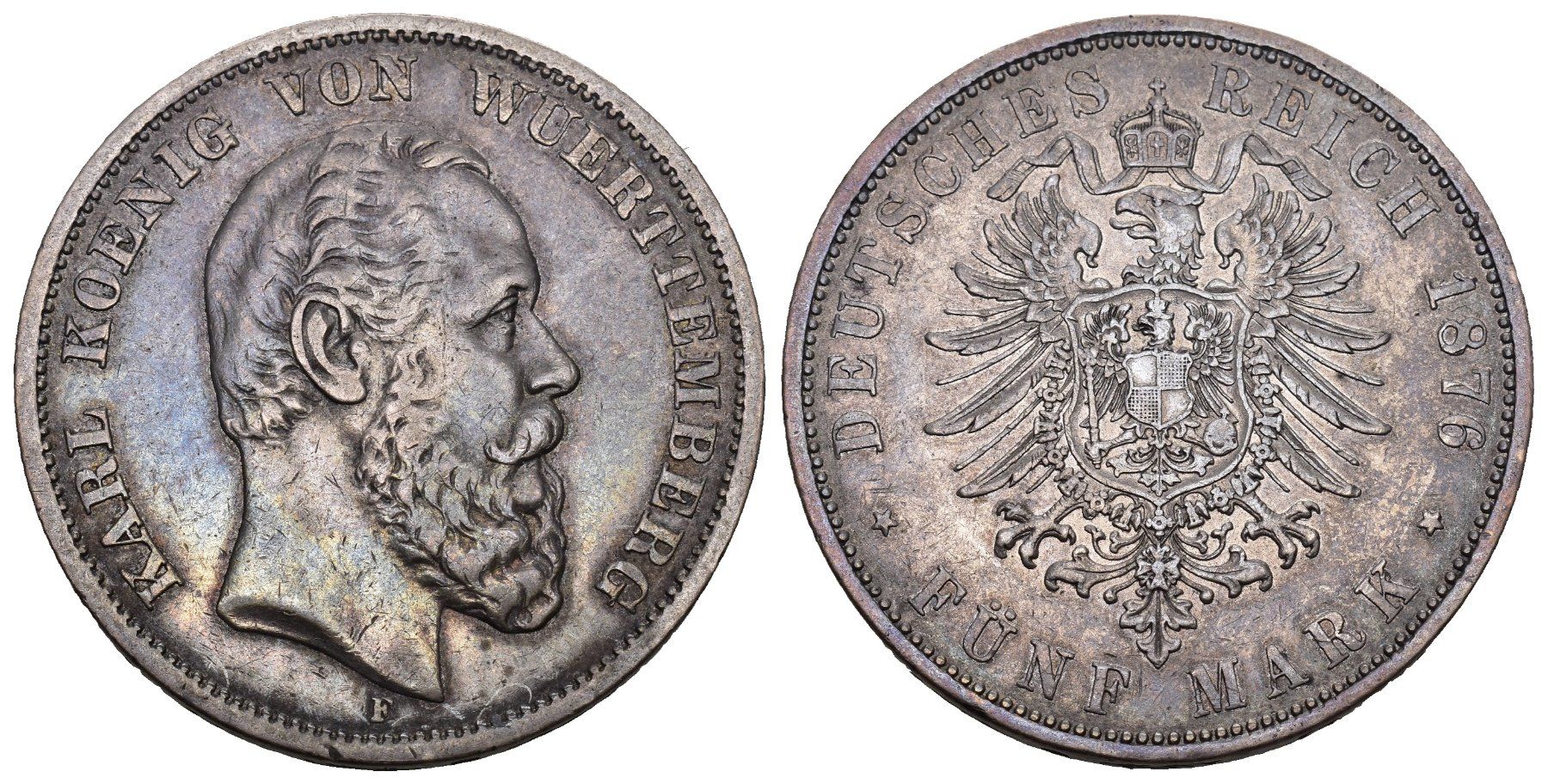 Tutti le monete: Württemberg 1876 – Usato da Bern venduto da numismatictops