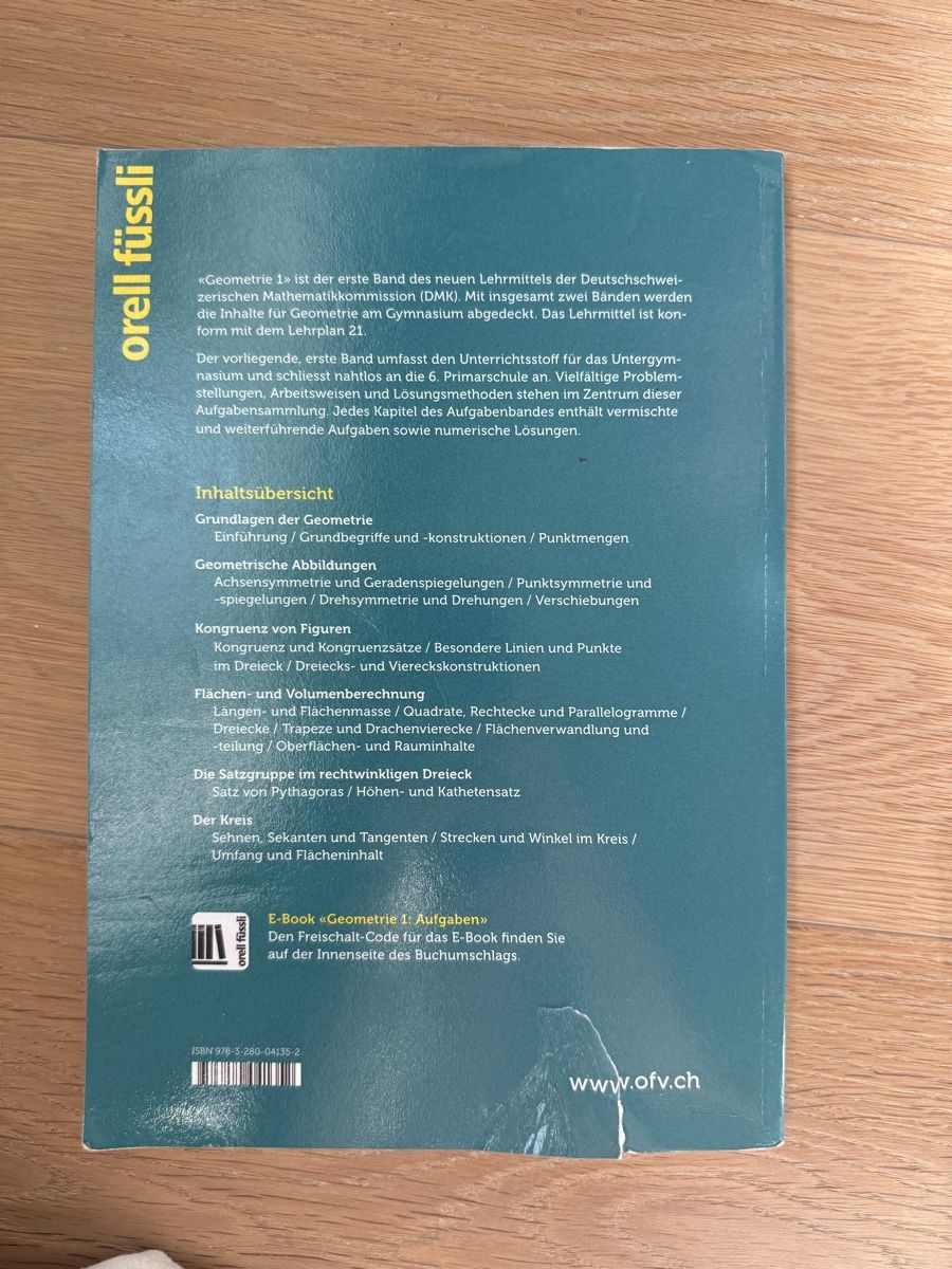 Libri: Orell Füssli, Geometrie 1 Aufgaben – Nuovo (secondo la descrizione) da Geroldswil venduto da beam_06 1