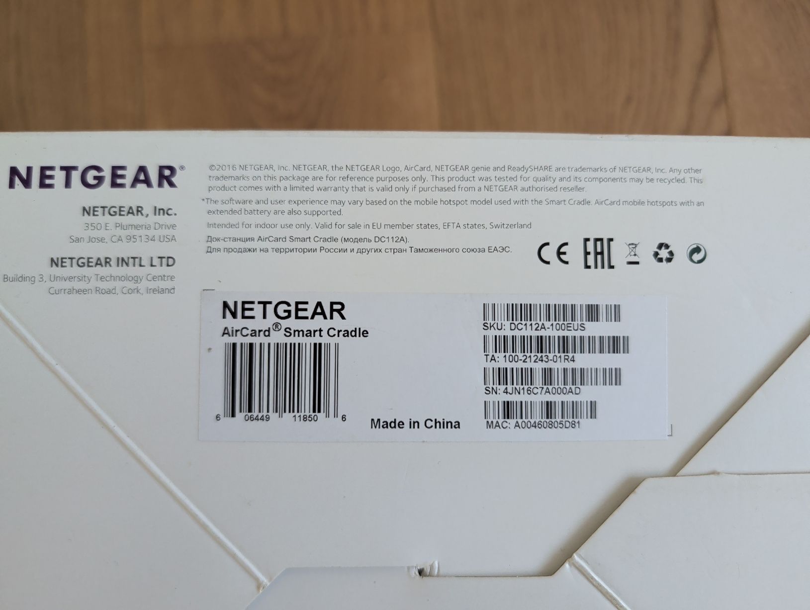 Netgear Modem & Router: NETGEAR AirCard Smart Cradle DC112A – Usato da Chur venduto da mwenk 1