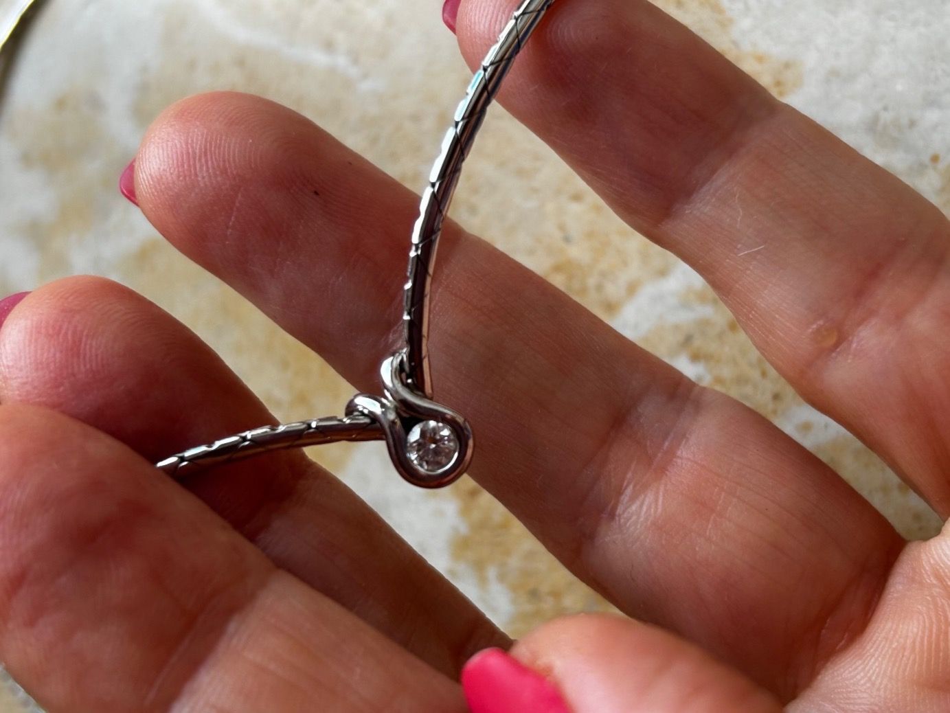 Catenine: Weissgold kette 18 Karat mit Diamant – Usato da Dittingen venduto da Bellevista 1