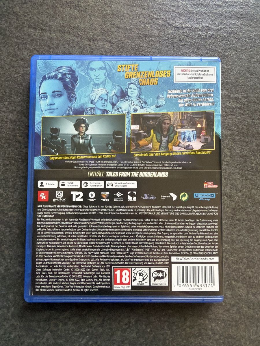 Sony Spiele: New Tales from the Borderlands PS5 – Gebraucht aus Zürich von cENS0R 1