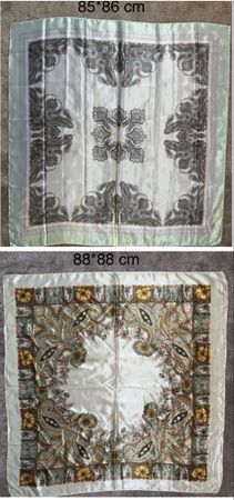 Lot 2 foulards vintage  85x86 & 88x88 cm