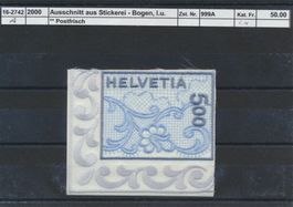 2000 "Ausschnitt aus Stickereimarke", ** postfrisch