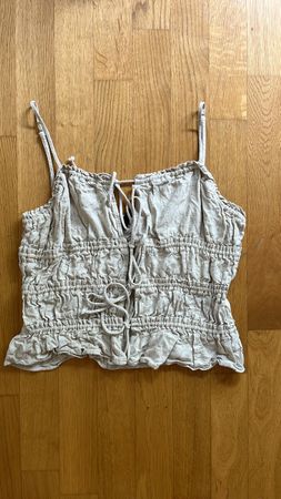 H&M Divided Top geschnürt beige Grösse M guter Zustand