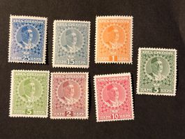 7 timbres anciens diverses valeurs bon état