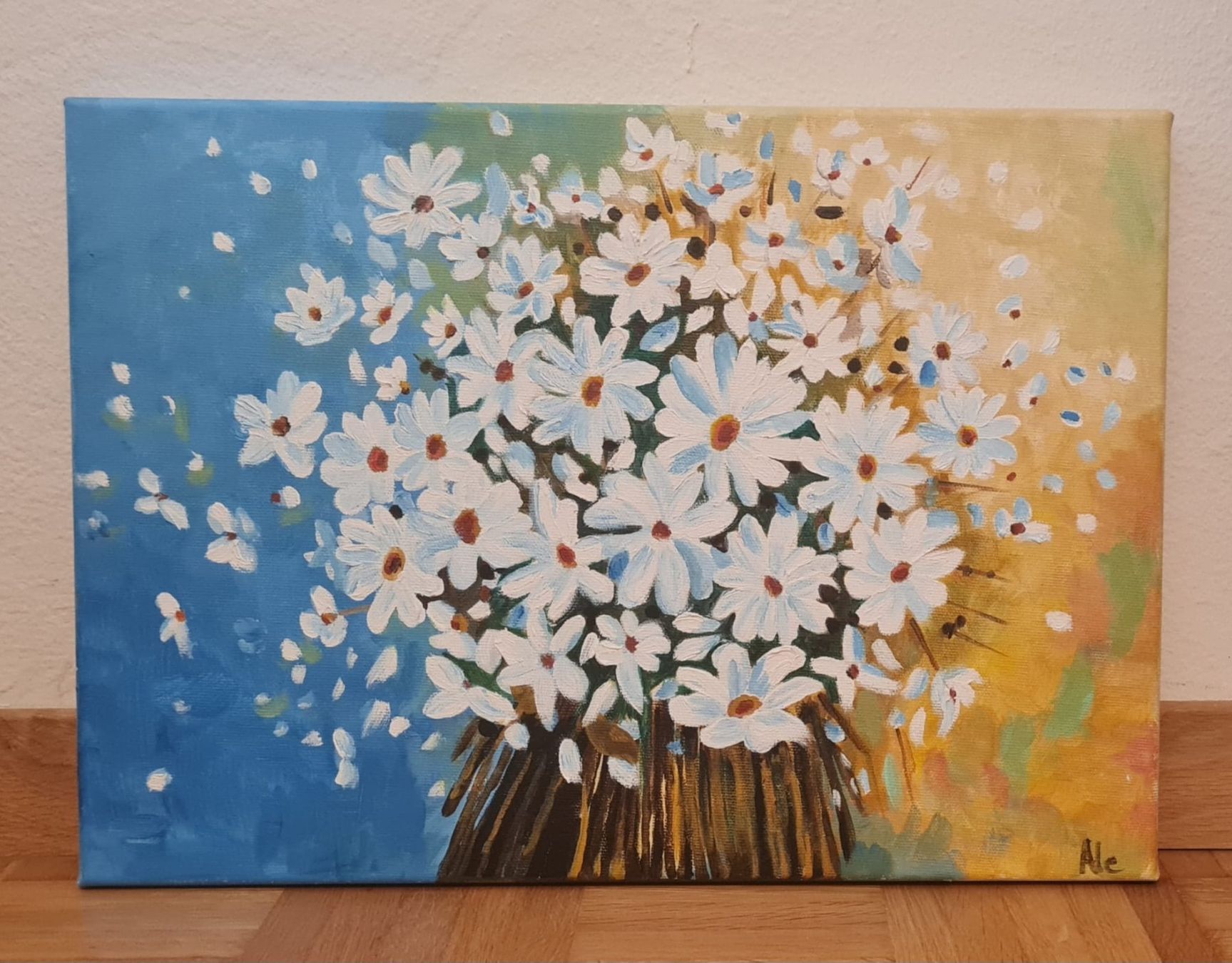 Gemälde: Original Acrylbild Abstrakt "Spring" 42x30 cm – Neu (gemäss Beschreibung) aus Zürich von Ale_2bly