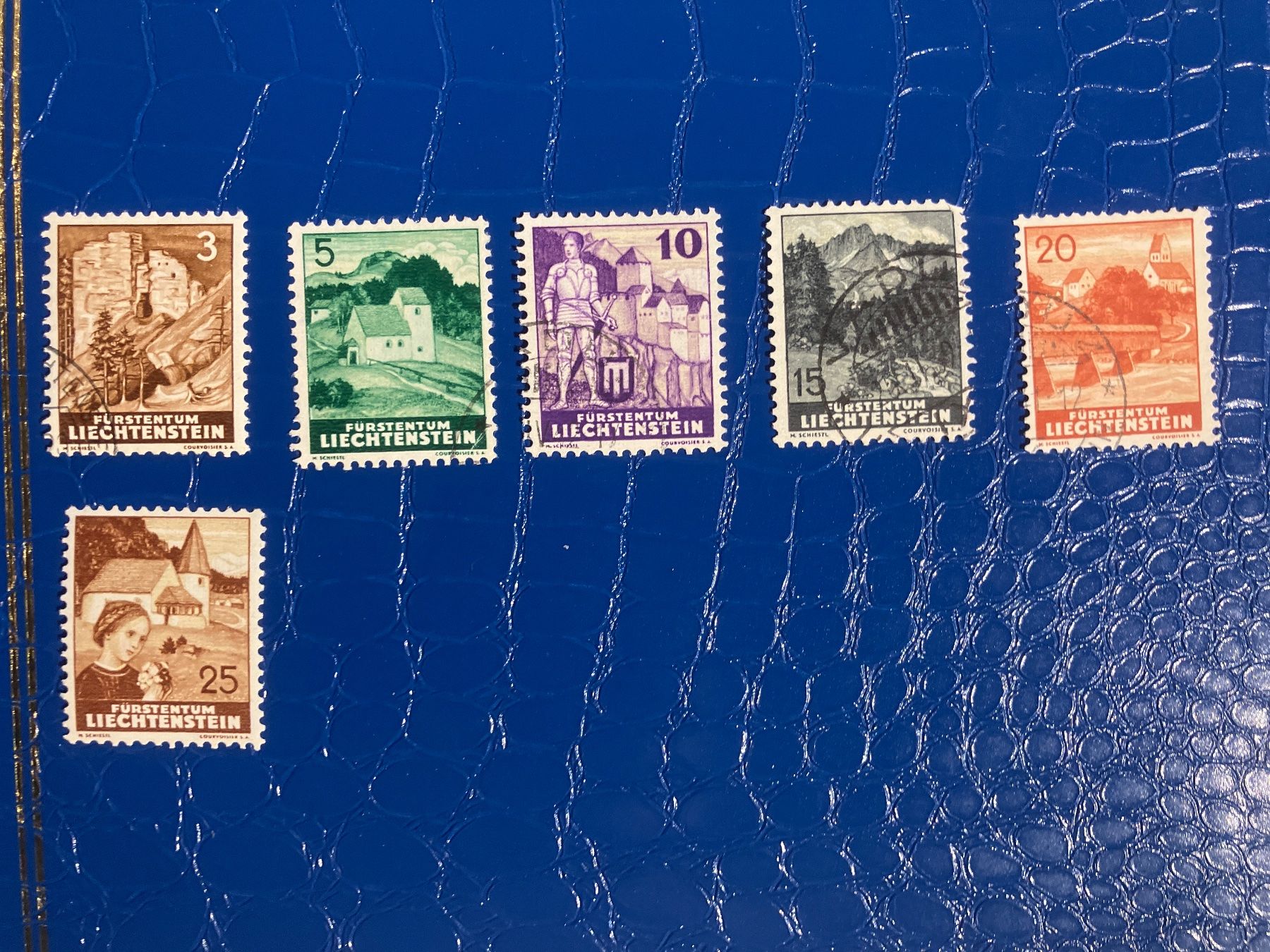 Alle Briefmarken: FL 1937/38 Verschiedene Darstellungen – Gebraucht aus Cunter von Bicasi58