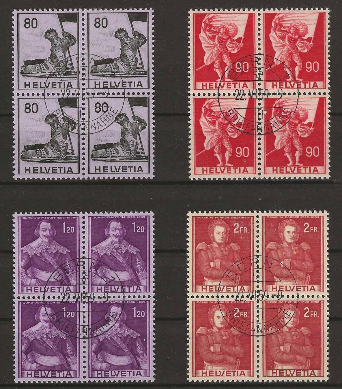 Tutti i francobolli: Serie Nr. 339 - 342 im VB (2x Ersttag – Usato da Gümligen venduto da Geniusbuy