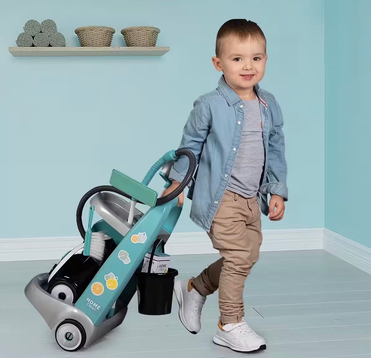 Smoby Spielzeuge: SMOBY Kinder-Putzwagen mit Staubsauger mit Sound – Neu und originalverpackt aus Basel von Seifehuesli 4