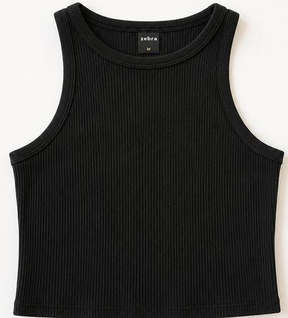 Zebra Top schwarz Grösse M