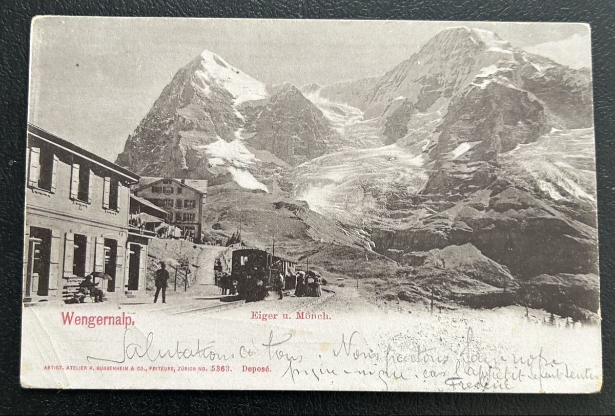 Ansichtskarten: Wengernalp mit Bahn 1903 – Gebraucht aus Horw von Tellbub