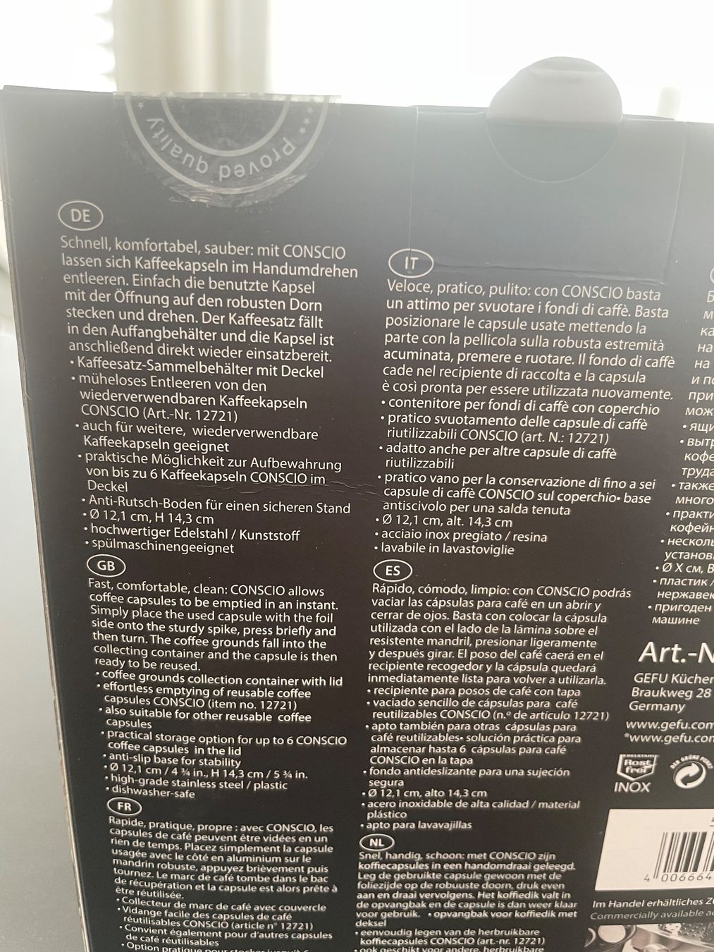 Komplettküchen: Gefu CONCISO Kaffeesatzbehälter und Kapselhalter Neu – Neu und originalverpackt aus Wohlen AG von kissne4 9