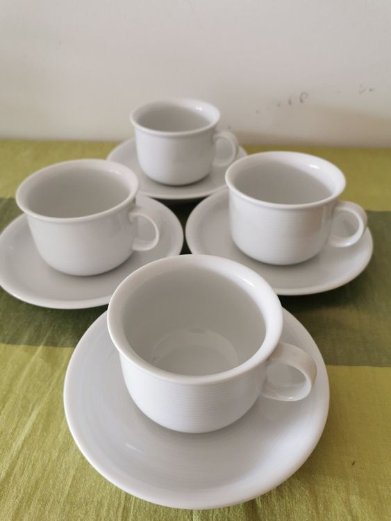 Rosenthal Thomas Trend Becher Set - 6 Stück, 0,36 L, Weiß Mit Feiner Rillenstruktur