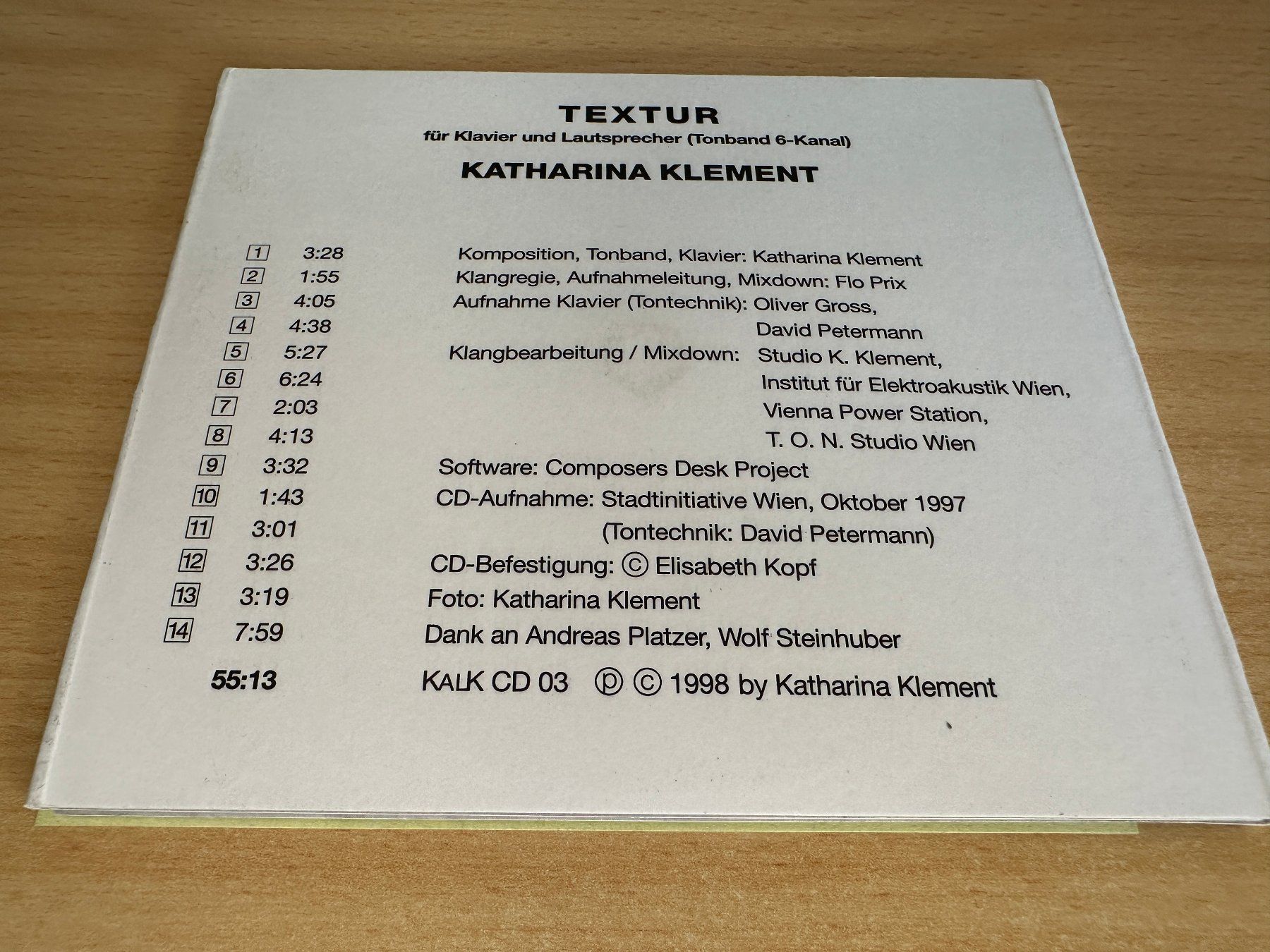 CDs: Katharina Klement – Textur – D'occasion à Rikon im Tösstal par Alpenmutz 1