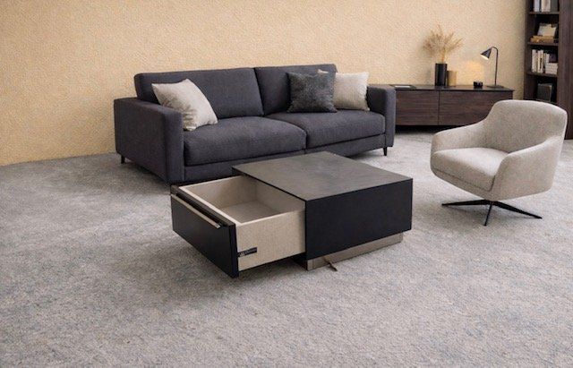 Tavoli: Table basse Munari avec 2 tirroires intégrés – Usato da Coppet venduto da HDShop