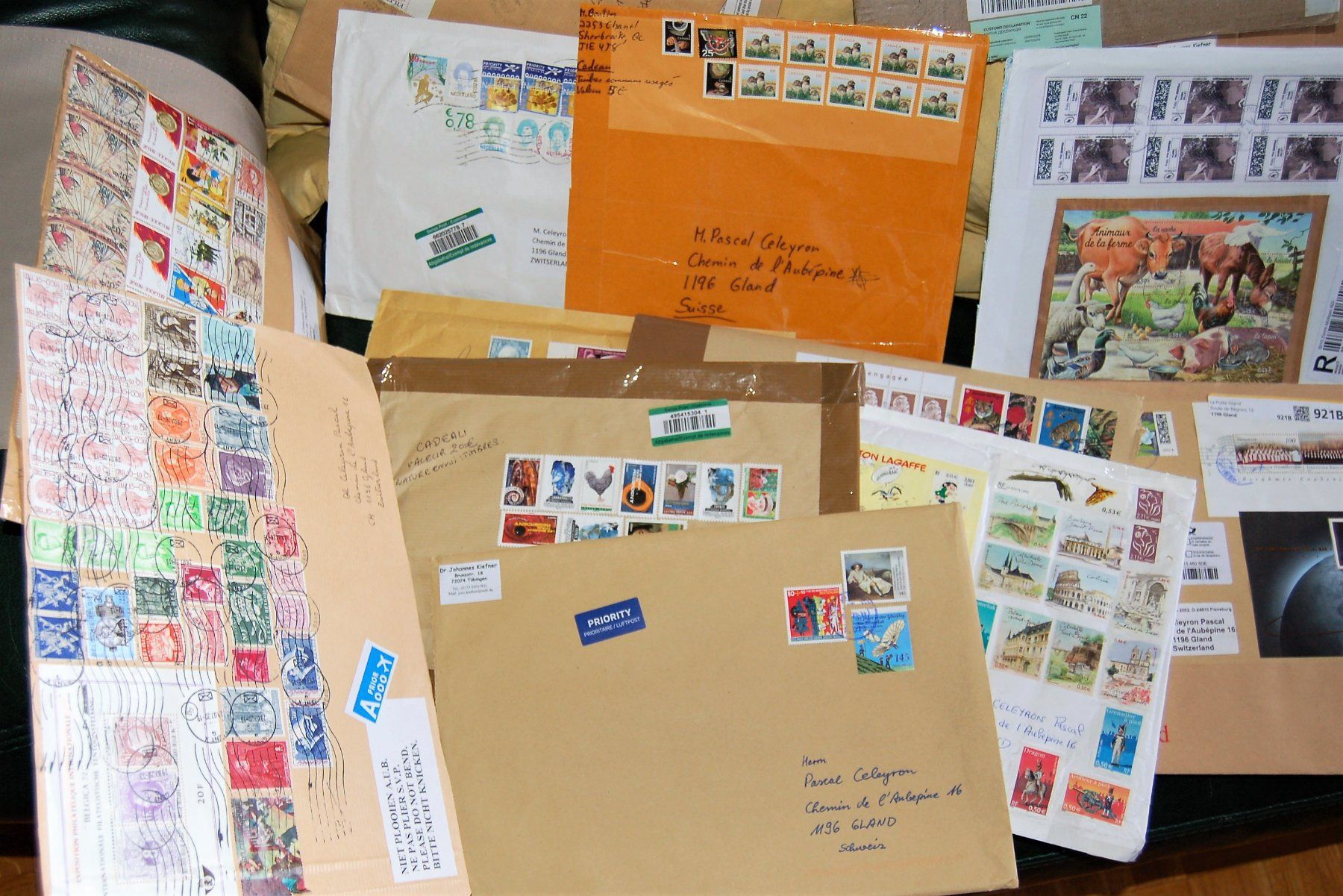 Alle Briefmarken: Lot de lettres ayant voyagées – Gebraucht aus Gland von pas_wxw 1