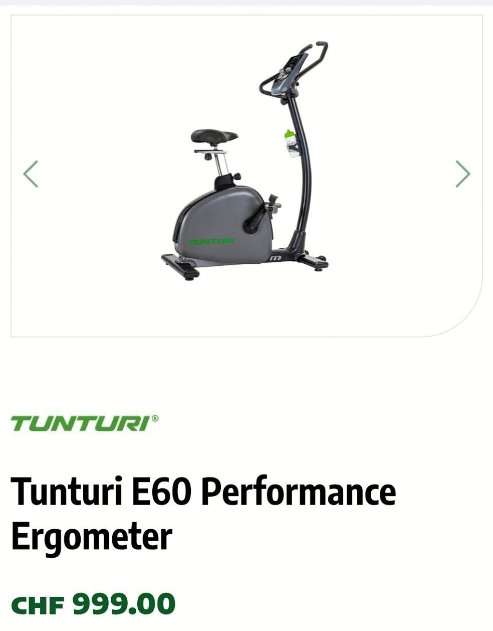 Tunturi Vélos d'appartement: Hometrainer neuwertig – D'occasion à Flawil par Kiiwi