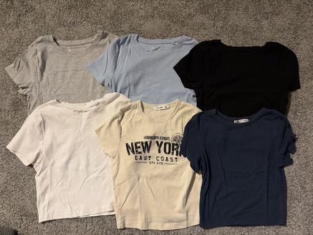 6 cropped tshirts