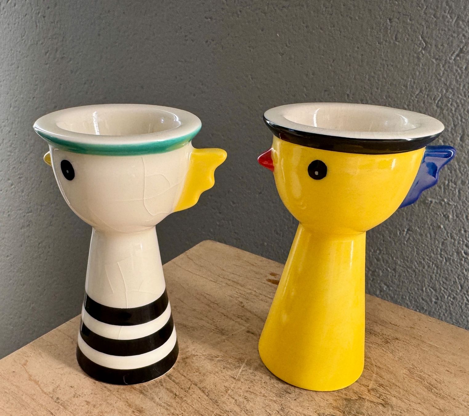 Sonstiges Geschirr: 2 lässige vintage Eierbecher Küken – Gebraucht aus Rothrist von Luckywinner 1