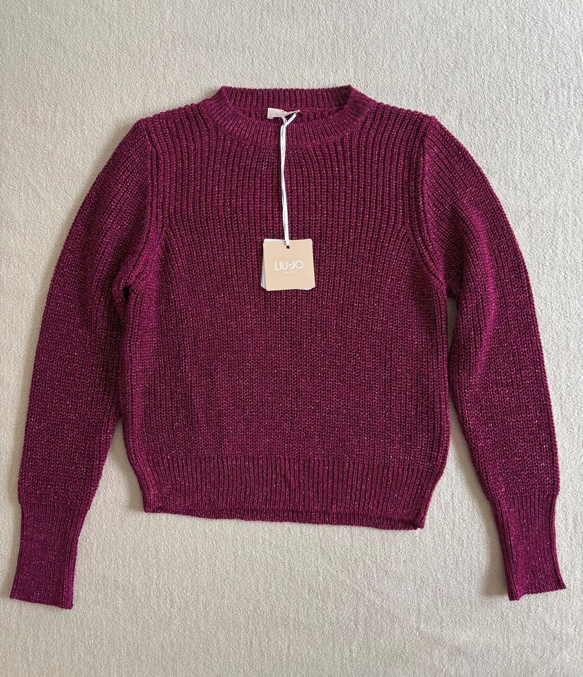 Liu Jo Maglioni & Felpe: Pull Liu Jo fuchsia métallisé L neuf / Pullover – Nuovo e nell'imballaggio originale da Genève venduto da mur_h768