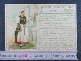 SCHWEIZER TRACHTEN SOLOTHURNER TRACHTEN-DAME 1904 SO AK