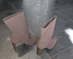 Braune Aldo Stoffstiefel Gr. 41, Absatz, Herbst-Look!