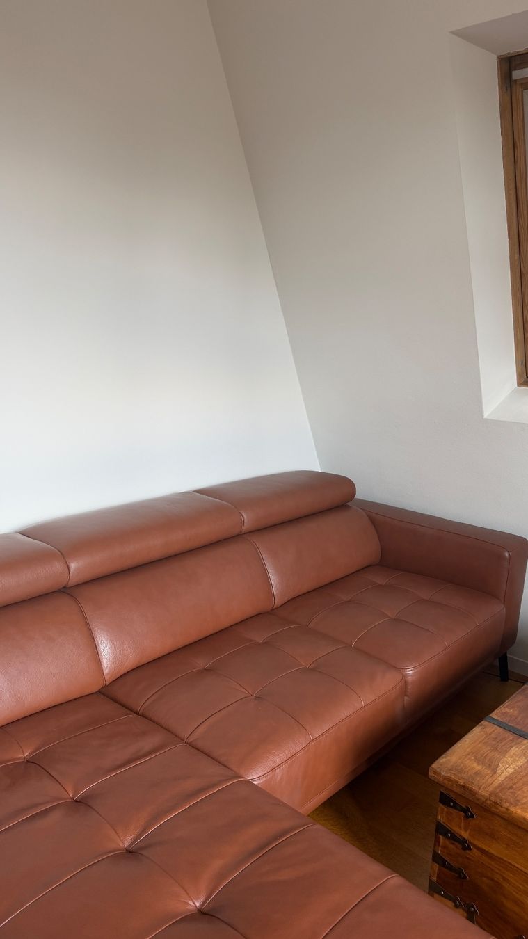 Sofas: Schubiger Ecksofa Leder braun guter Zustand – D'occasion à Zürich par hel_nm8s 1