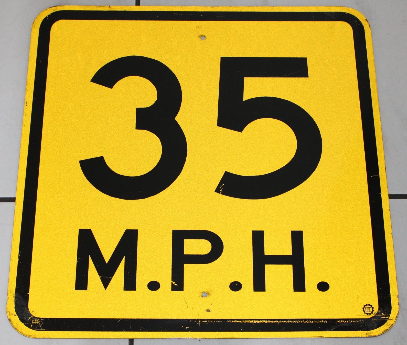 Schilder: 35 M.P.H. Strassenschild USA – Gebraucht aus Lüchingen von Aw67