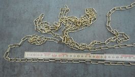 5 Meter Zierkette / Kette 20/20x10   Stahl vermessingt   NEU