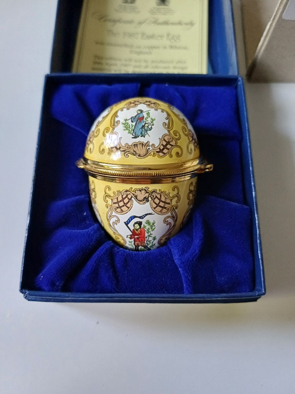 Sonstige Dekorationen & Accessoires: Halcyon Days enamels, Bilston Dose, Easter Egg 1987 – Neu und originalverpackt aus Zürich von Avocadokern 2
