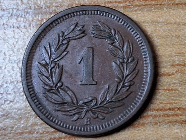 Toutes les monnaies: 1 Rappen 1895 – D'occasion à Münchenstein par purbach1 5