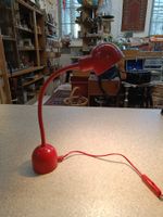 Vintage Bürolampe orange/rot Büro Tisch Lampe