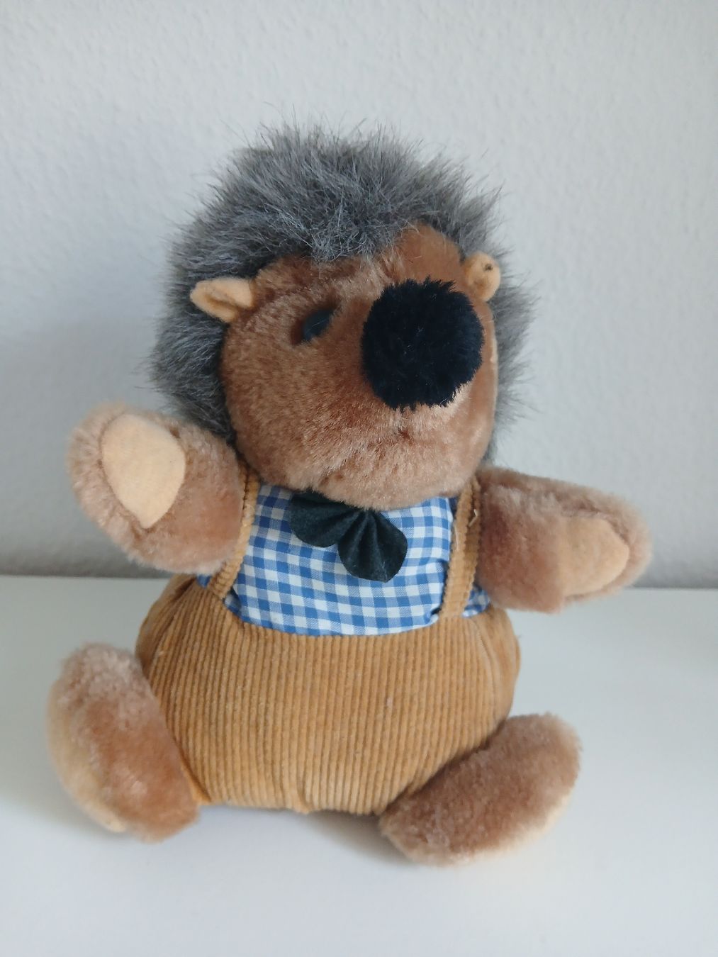 Giocattoli: Cute Plush Hedgehog with Blue Overalls – Usato da Dübendorf venduto da rol_fm6d