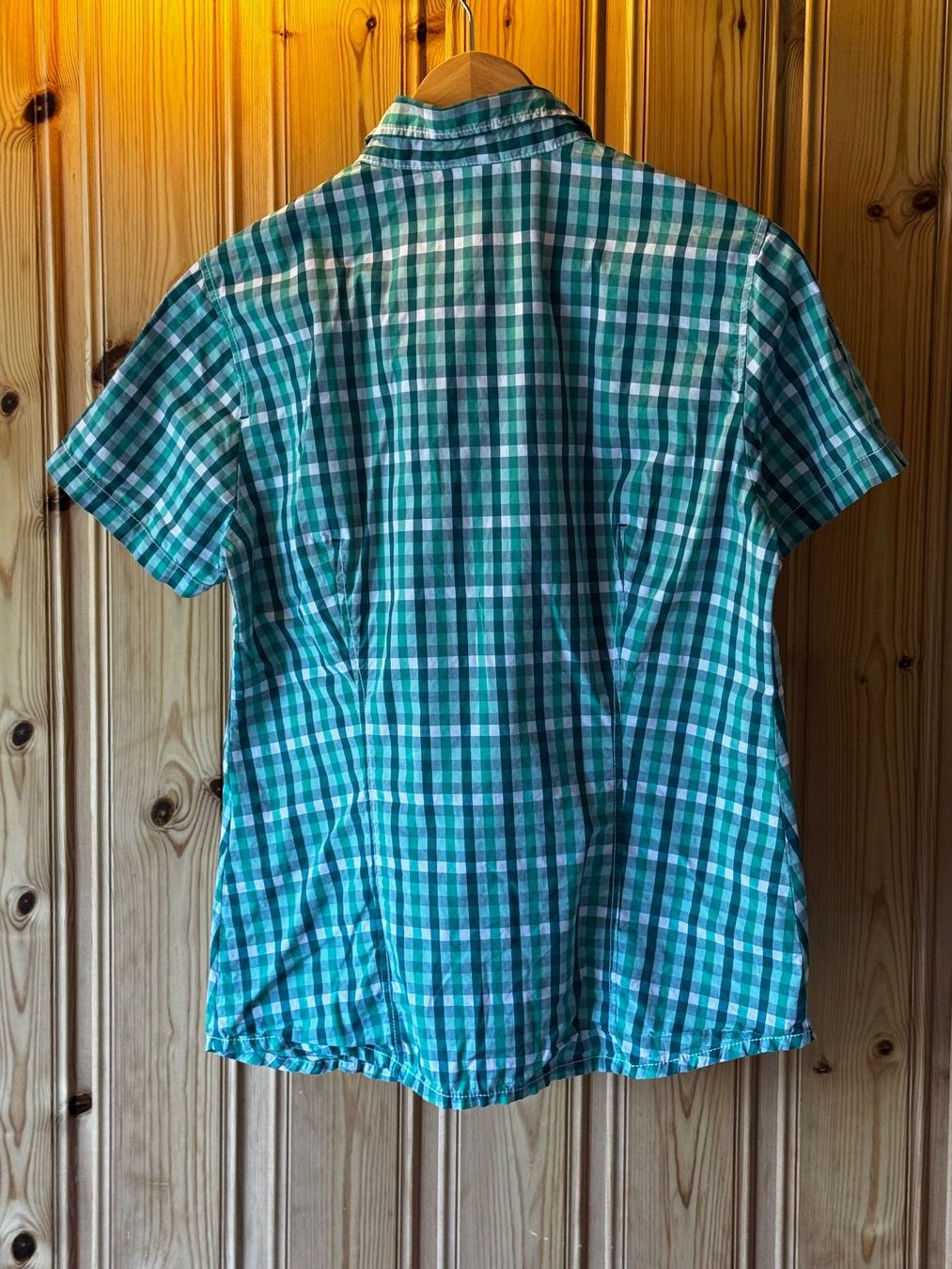 Jack Wolfskin Camicette: Jack Wolfskin Chemise vert/bleu manche courte taille M – Usato da Ovronnaz venduto da Etagne68 1
