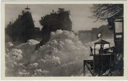 SH 10 Foto-AK Rheinfall belebt 1930 o «Châlet am Rheinfall»