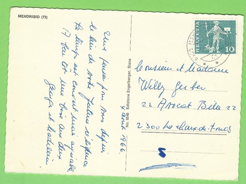 Cartoline postali: Mendrisio – Usato da Zürich venduto da t24_de 1