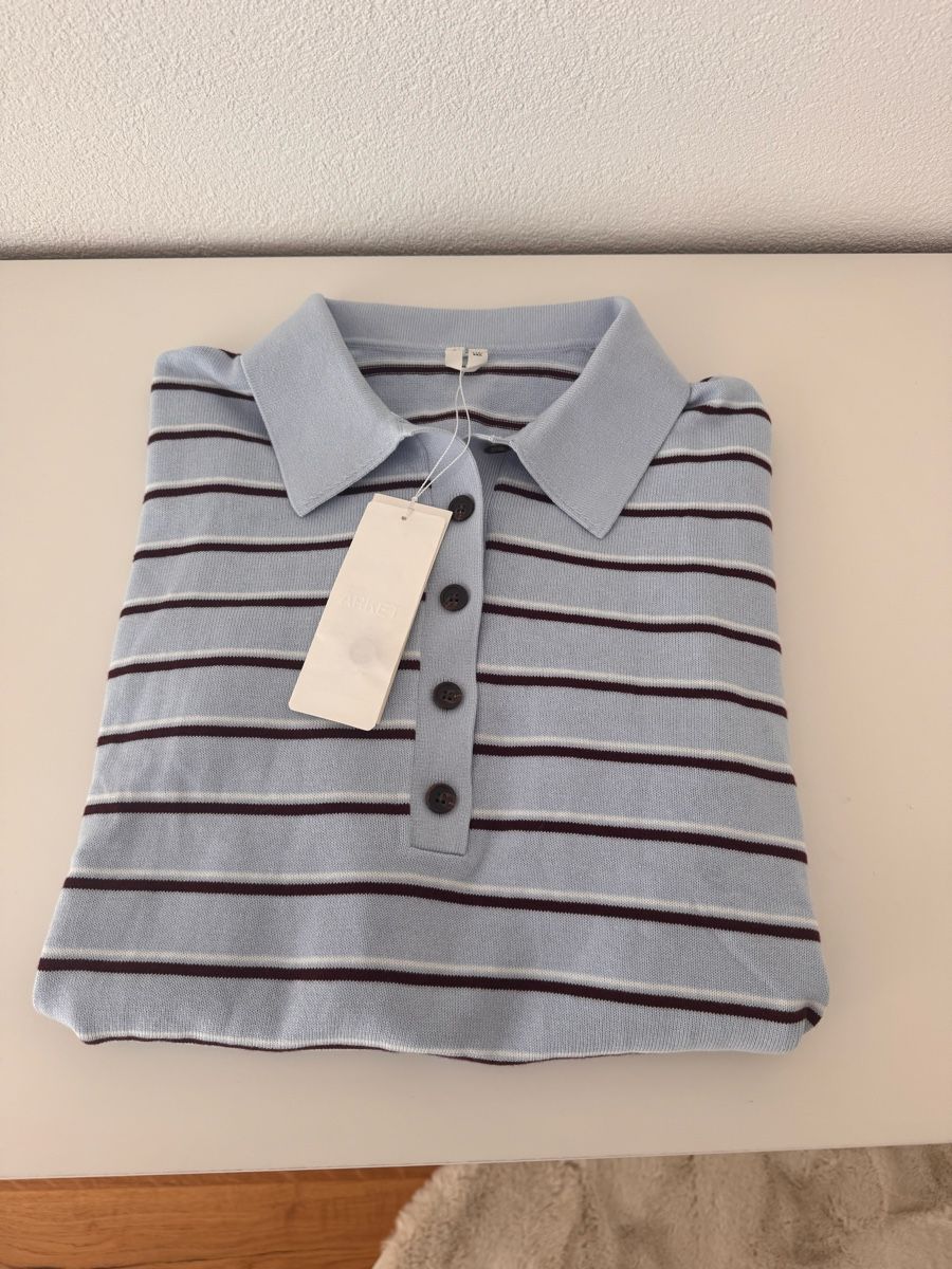 Arket Maglioni & Felpe: Arket Strick Polo gestreift hellblau Grösse M neu – Nuovo e nell'imballaggio originale da Tafers venduto da Sarah304