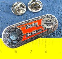 HD HARLEY-DAVIDSON PIN GEPRÄGT "KETTE" GESTEMPELT SILBRIG