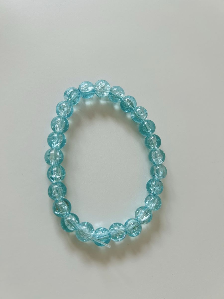 Bracciali & Braccialetti: Handgemachtes Armband – transparente Perlen  -Crackle-Effekt – Nuovo e nell'imballaggio originale da Basel venduto da lau_982w