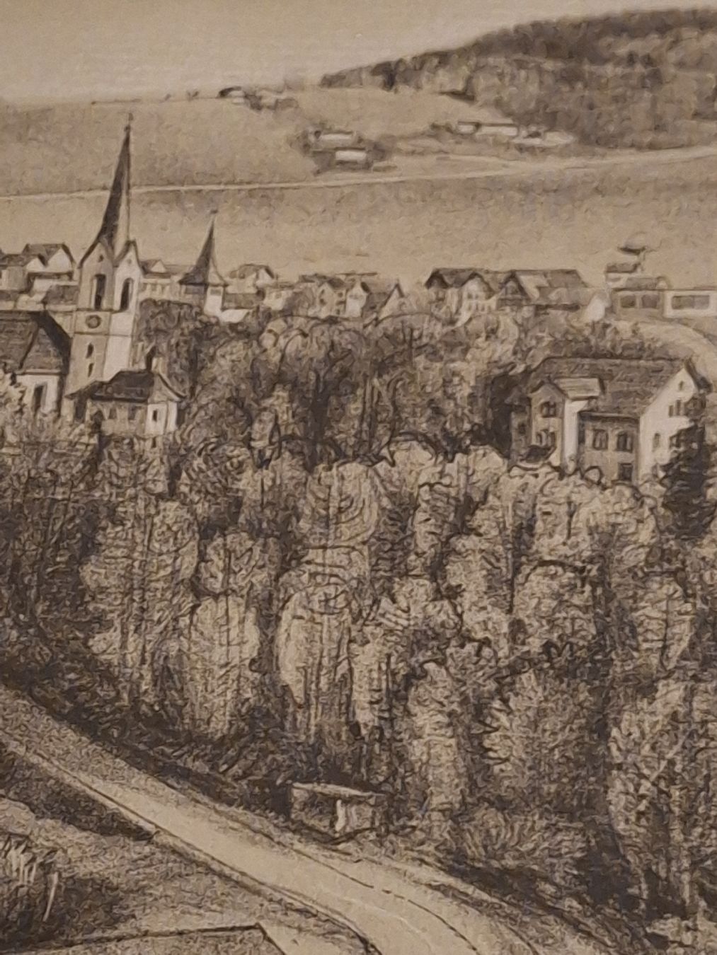 Arts picturaux & lithographies: Orginallithographie Lütisburg H.R.Schmid 83 – D'occasion à Ganterschwil par HeidiuPeter 2