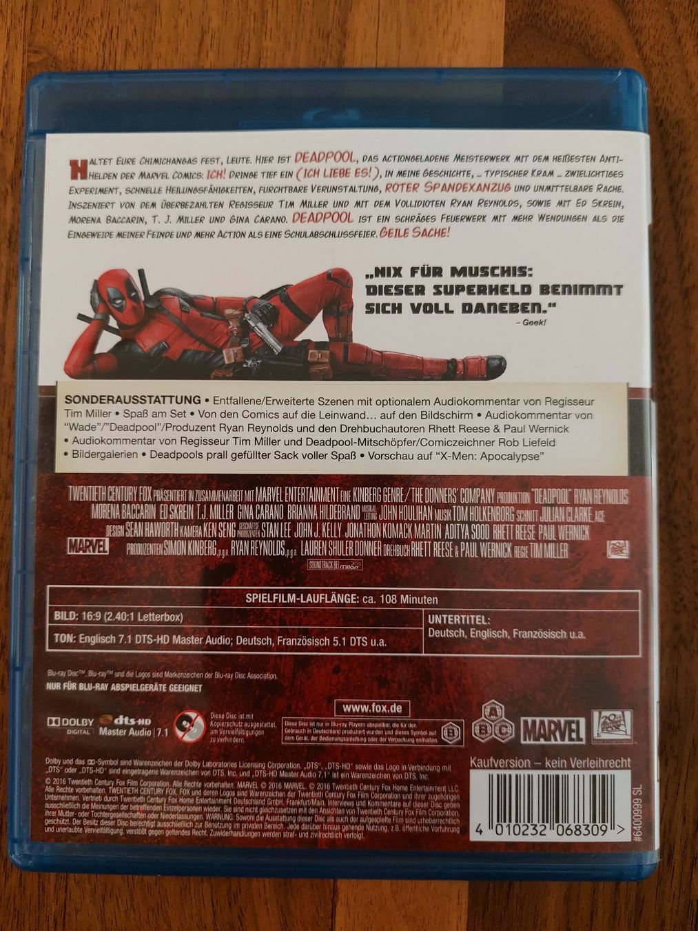 Alle DVDs: Blu Ray - Deadpool – Gebraucht aus Rheinfelden von Onyx74 1