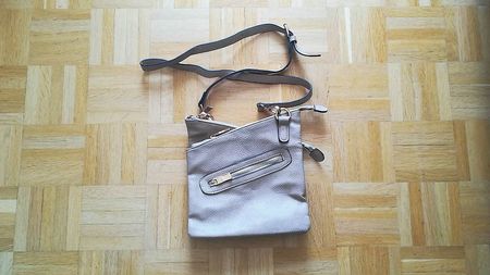 Sac à main beige - intérieur tissu fleur