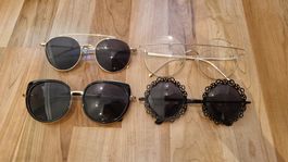 4 Brillen / Sonnenbrillen (Modeschmuck)