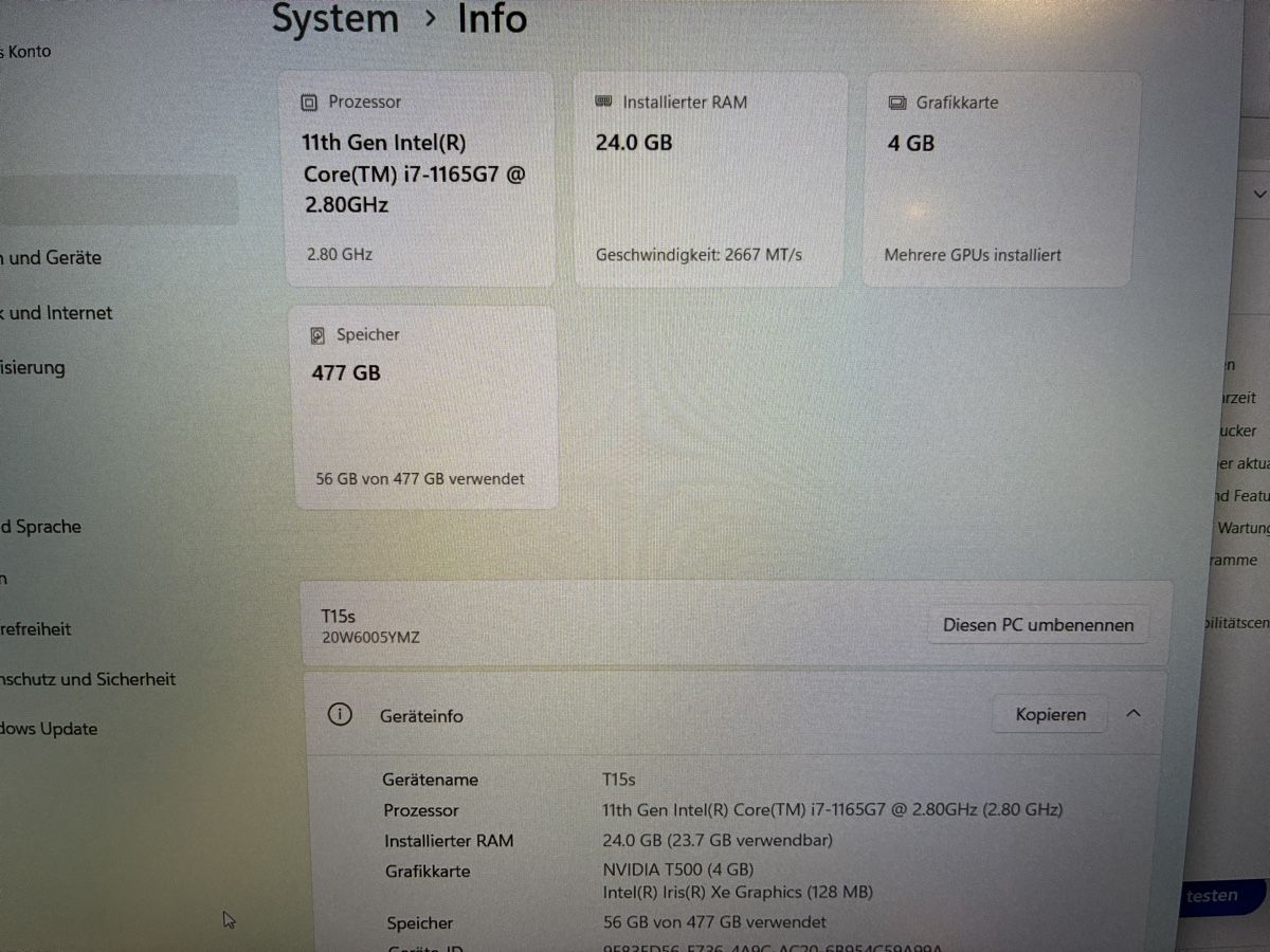 Lenovo Notebooks: ThinkPad P15s Gen 2 – Gebraucht aus Krummenau von Fworms 5