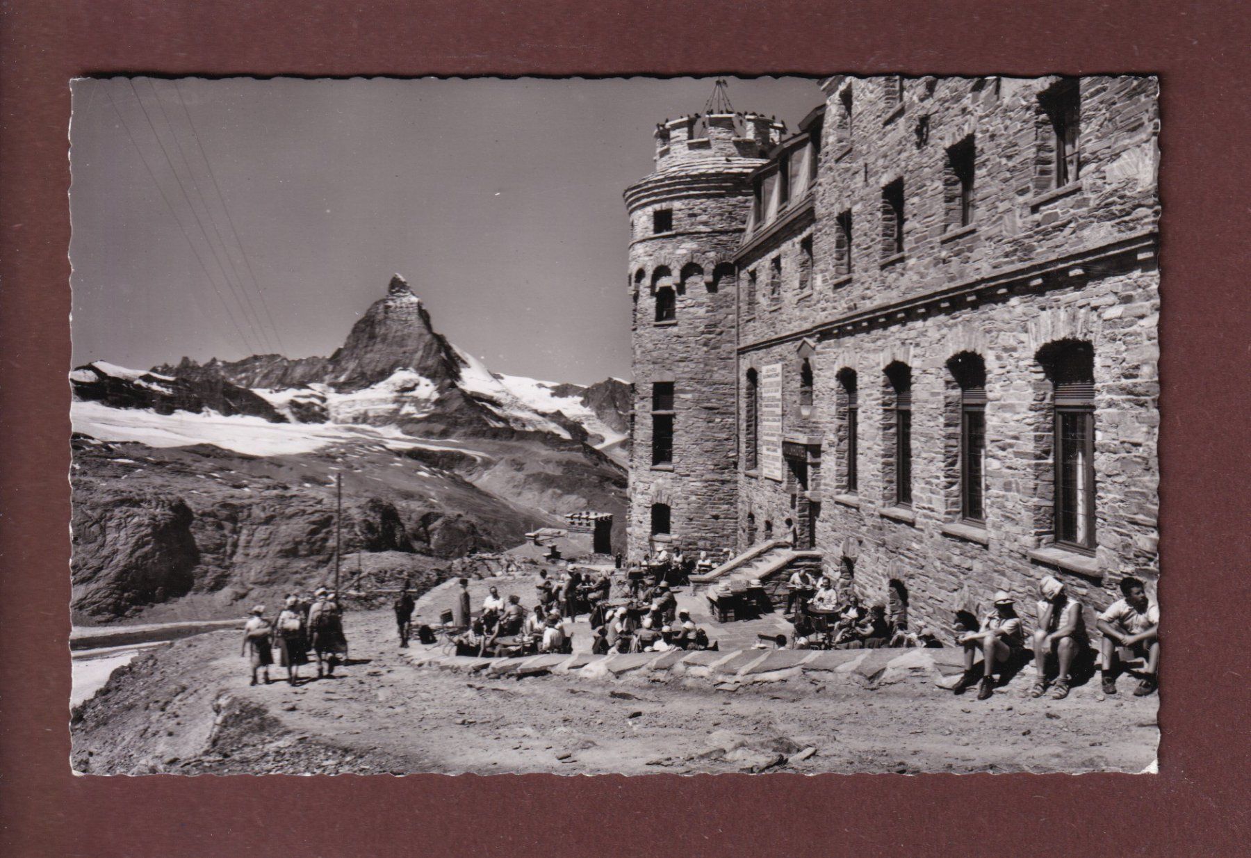 Cartoline postali: GORNERGRAT - Hotel - Matterhorn - 1956 – Usato da Pully venduto da nicecards