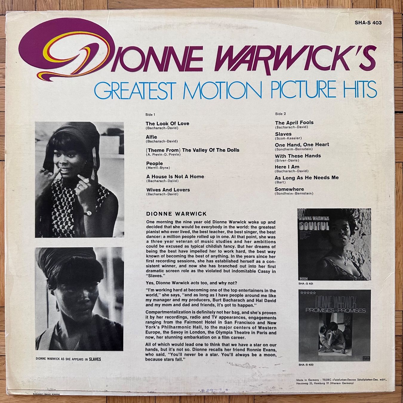 Dischi in vinile: LP -  Dionne Warwick's Greatest Motion Picture Hits – Usato da Breganzona venduto da Onairda75 1