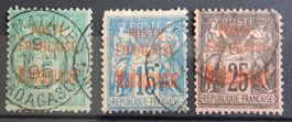 Madagaskar Franz. Kolonie Kat. 14, 16-17 gest. 1895 Kat. 55