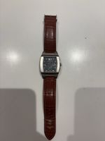  Herren Uhr mit braunem Lederarmband Chronograph Gebracuht
