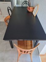 Table noire design 180x85cm bon état