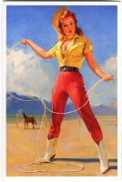 Postkarte "Pin-up".